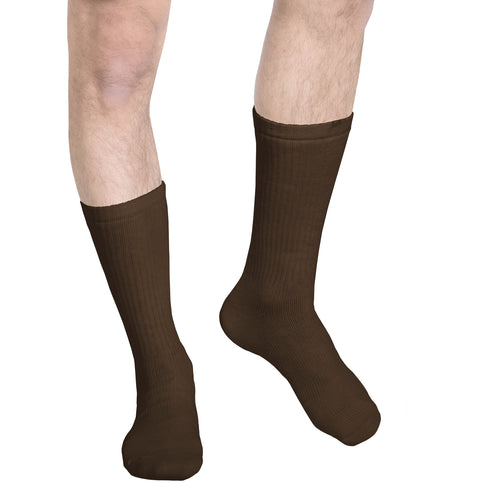 Truform Mid Calf Compression Socks for Men, 15-20 mmHg Medical Support, Crew Length