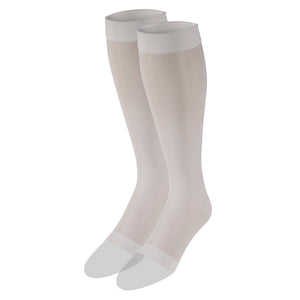 Truform Sheer Compression Stockings, 15-20 mmHg, Women's Knee High Length, Open Toe, 20 Denier