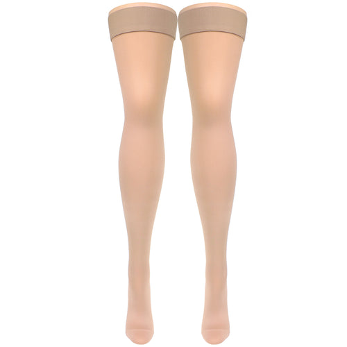 Truform Women's Compression Stockings, 15-20 mmHg, Thigh High Length, Closed Toe, Opaque