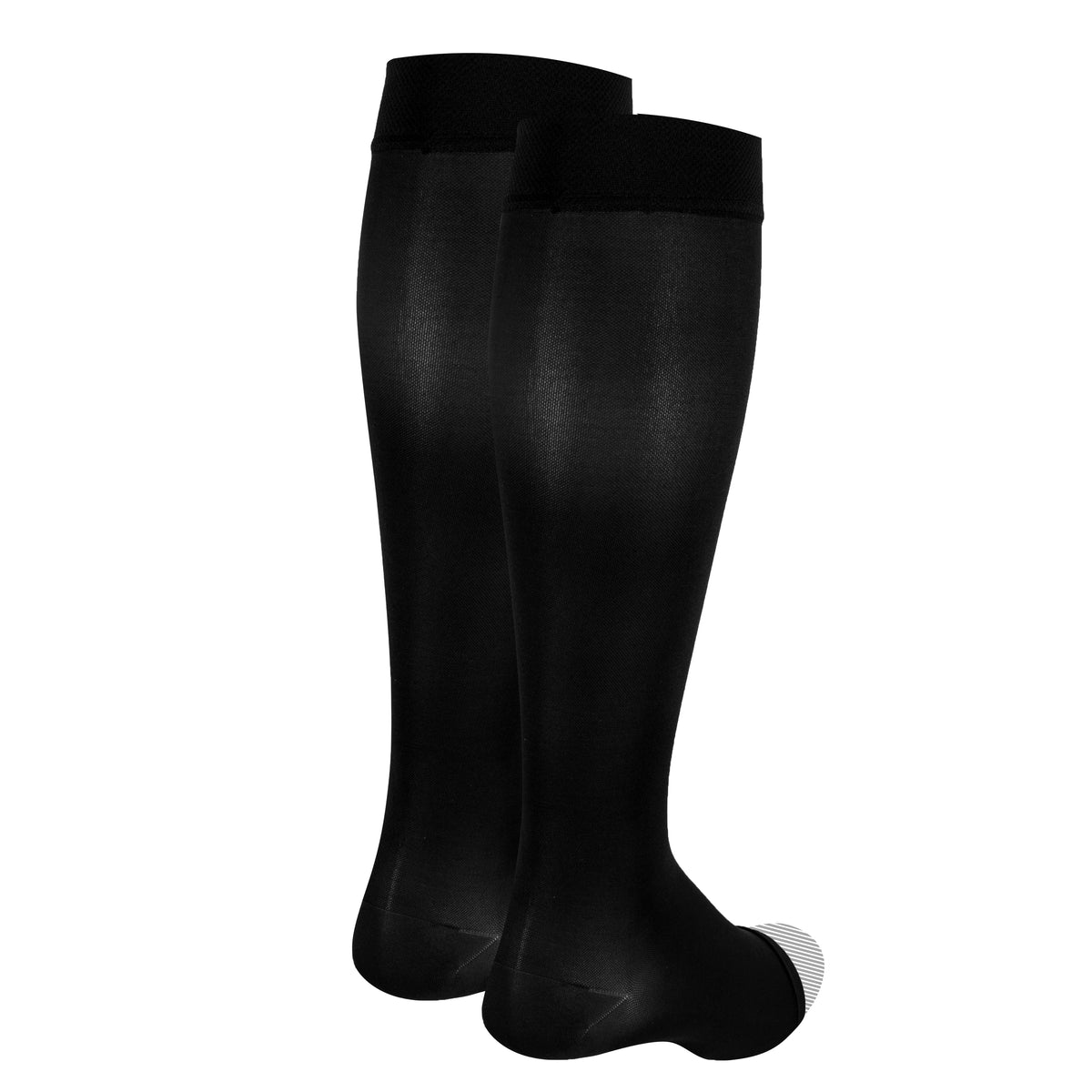 Truform Women's Compression Stockings, 20-30 mmHg, Knee High Length, Open Toe, Opaque