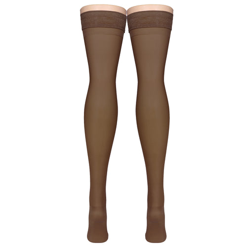 Truform Sheer Compression Stockings, 15-20 mmHg, Women's Thigh High Length, 20 Denier