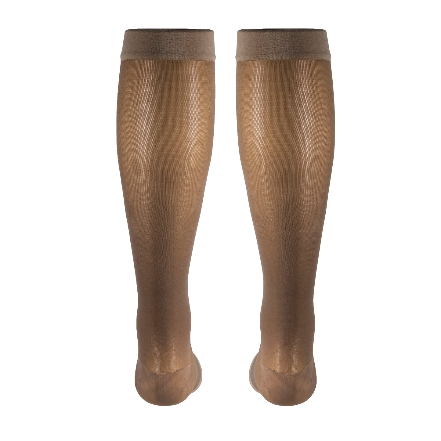 Truform Sheer Compression Stockings, 15-20 mmHg, Women's Knee High Length, Open Toe, 20 Denier