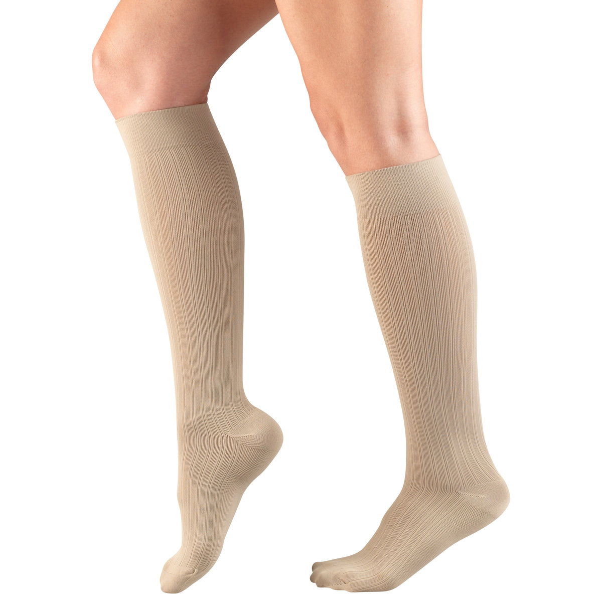 Truform Compression Socks, 15-20 mmHg, Women's Dress Socks, Knee High Over Calf Length