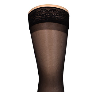 Truform Sheer Compression Stockings, 15-20 mmHg, Women's Thigh High Length, 20 Denier