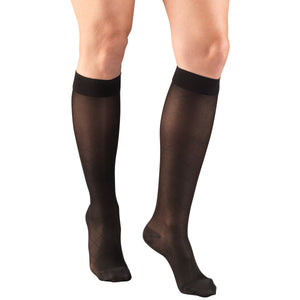 Truform Sheer Compression Stockings, 15-20 mmHg, Women's Knee High Length, Diamond Pattern
