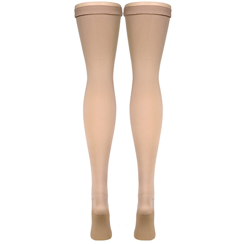 Truform Surgical Stockings, 18 mmHg Compression for Men and Women, Thigh High Length, Closed Toe