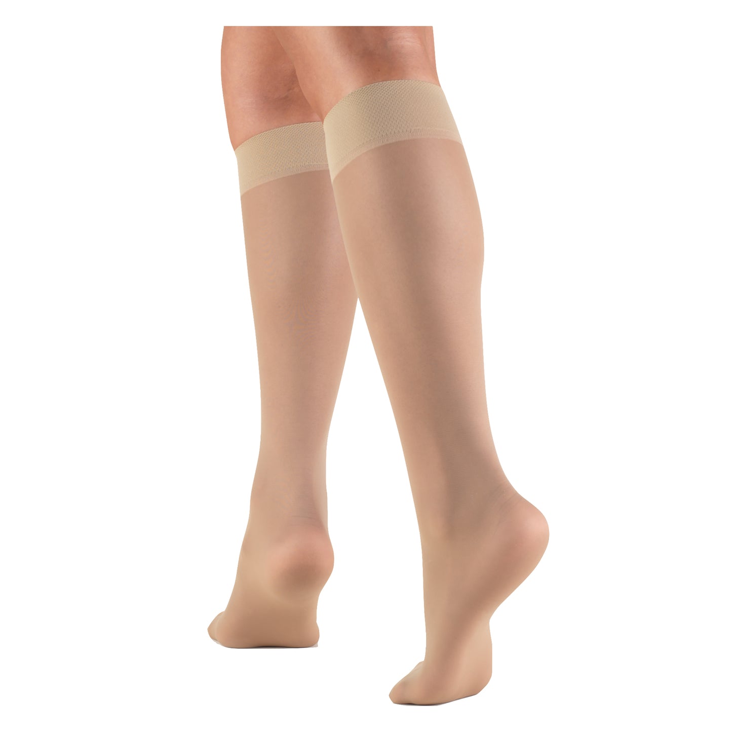Truform Sheer Compression Stockings, 8-15 mmHg, Women's Knee High Length, 20 Denier