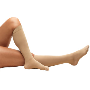 Truform Surgical Stockings, 18 mmHg Compression for Men and Women, Knee High Length, Closed Toe