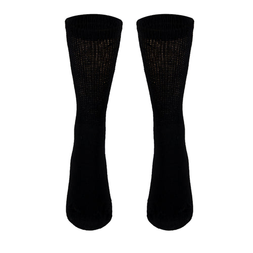 Truform Diabetic Socks for Men and Women, Medical Style Crew Length, Mid Calf Height, 3 pairs