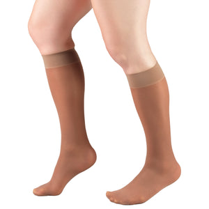 Truform Sheer Compression Stockings, 8-15 mmHg, Women's Knee High Length, 20 Denier