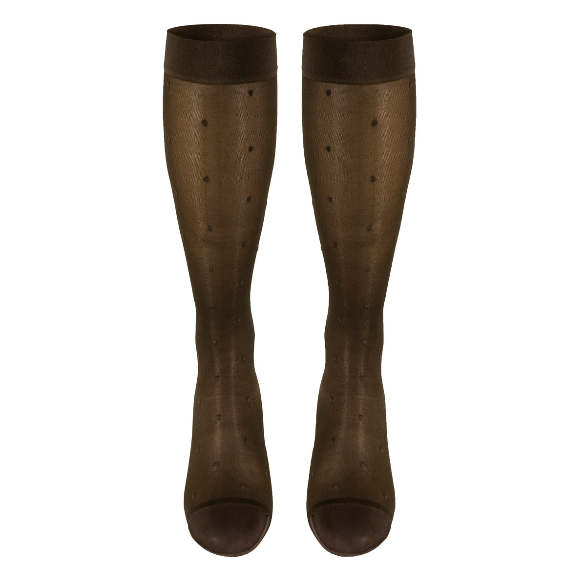 Truform Sheer Compression Stockings, 15-20 mmHg, Women's Knee High Length, Dot Pattern