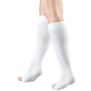 Truform 20-30 mmHg Compression Stockings for Men and Women, Knee High Length, Open Toe