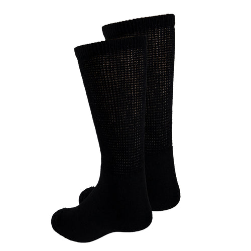 Truform Diabetic Socks for Men and Women, Medical Style Crew Length, Mid Calf Height, 3 pairs