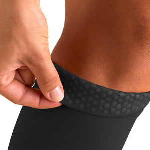 Truform 20-30 mmHg Compression Stockings for Men and Women, Thigh High Length, Dot Top, Closed Toe