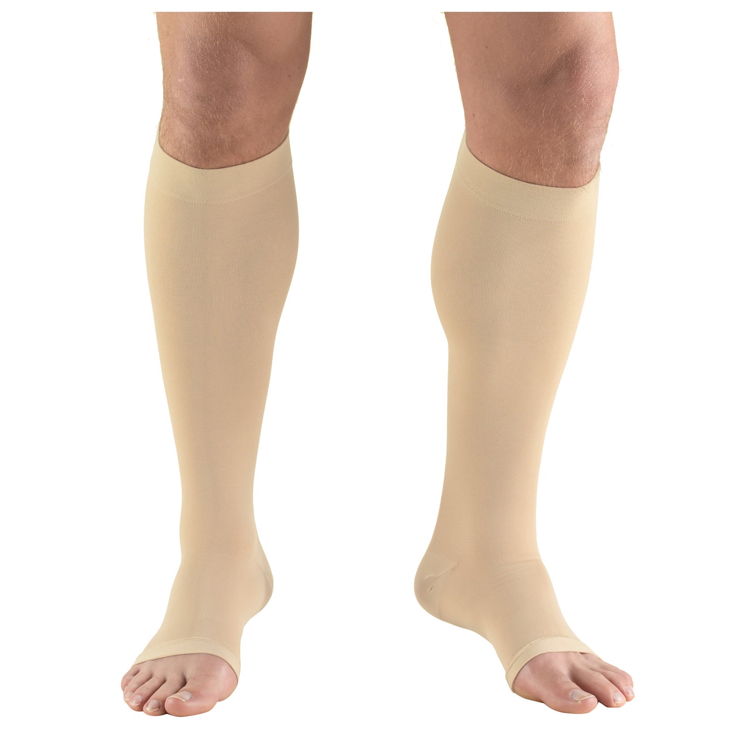 Truform 20-30 mmHg Medical Compression Stockings, Aloe Infused Microfiber, Knee High, Open Toe