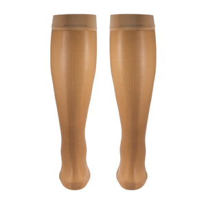 Truform Sheer Compression Stockings, 15-20 mmHg, Women's Knee High Length, Open Toe, 20 Denier