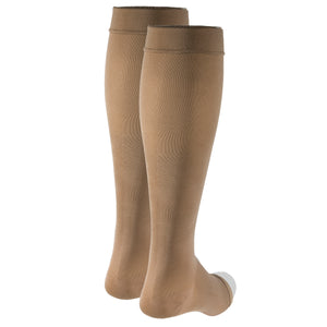 Truform Women's Compression Stockings, 20-30 mmHg, Knee High Length, Open Toe, Opaque