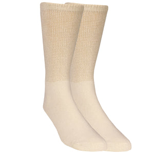 Truform Diabetic Socks for Men and Women, Medical Style Crew Length, Mid Calf Height, 3 pairs