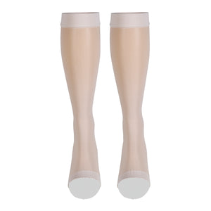 Truform Sheer Compression Stockings, 15-20 mmHg, Women's Knee High Length, Open Toe, 20 Denier