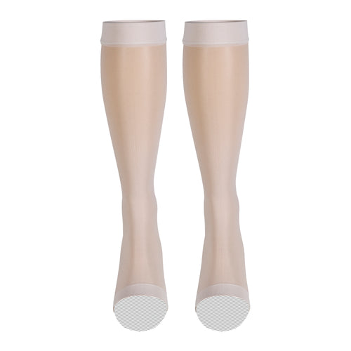 Truform Sheer Compression Stockings, 15-20 mmHg, Women's Knee High Length, Open Toe, 20 Denier
