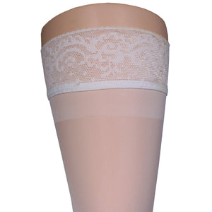Truform Sheer Compression Stockings, 15-20 mmHg, Women's Thigh High Length, 20 Denier