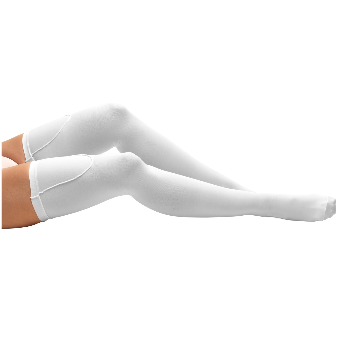 Truform Surgical Stockings, 18 mmHg Compression for Men and Women, Thigh High Length, Closed Toe