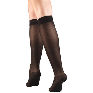 Truform Sheer Compression Stockings, 15-20 mmHg, Women's Knee High Length, Diamond Pattern