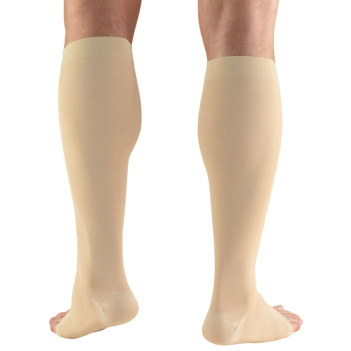 Truform 20-30 mmHg Medical Compression Stockings, Aloe Infused Microfiber, Knee High, Open Toe