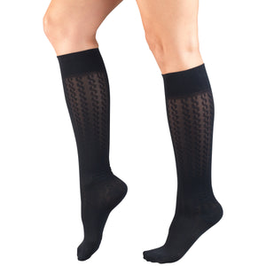 Truform Compression Socks, 15-20 mmHg, Women's Dress Socks, Knee High Over Calf Length