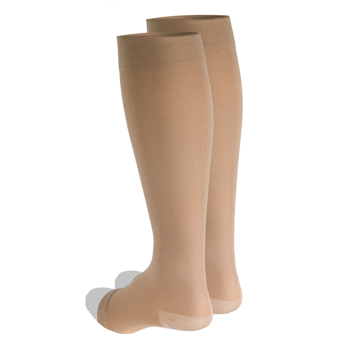 Truform Surgical Stockings, 18 mmHg Compression for Men and Women, Knee High Length, Open Toe