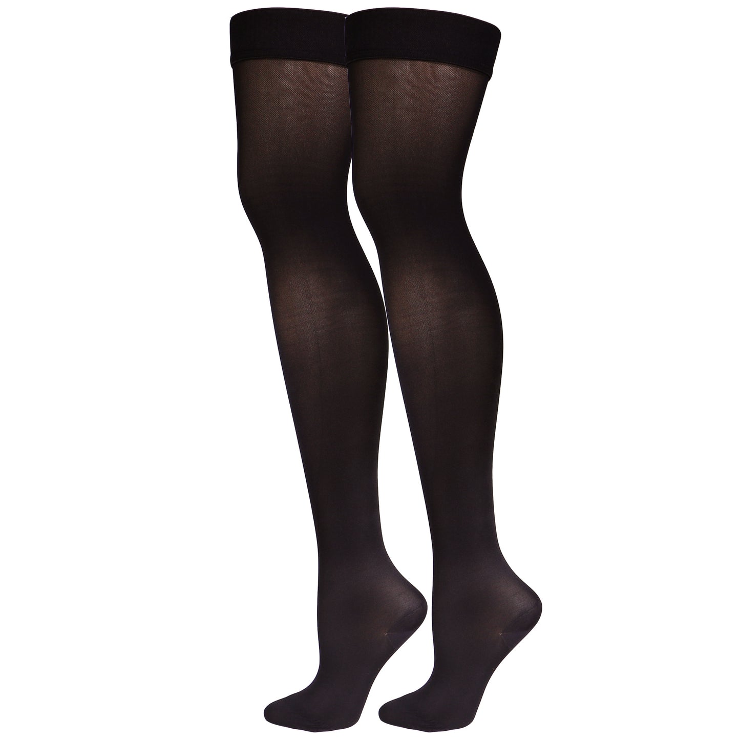 Truform Women's Compression Stockings, 20-30 mmHg, Thigh High Length, Closed Toe, Opaque