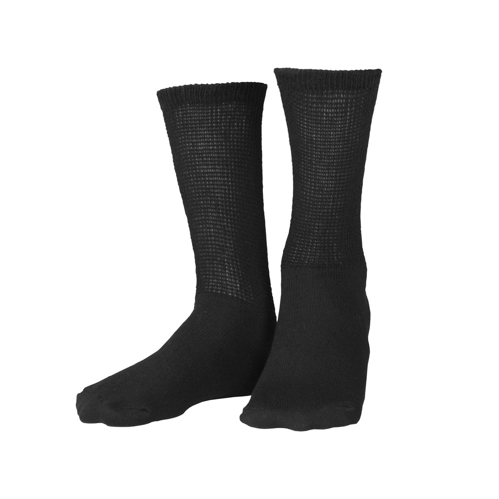 Truform Diabetic Socks for Men and Women, Medical Style Crew Length, Mid Calf Height, 3 pairs