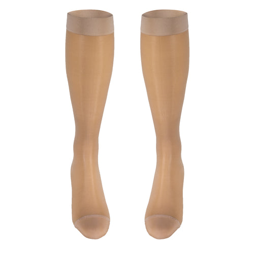 Truform Sheer Compression Stockings, 15-20 mmHg, Women's Knee High Length, 20 Denier
