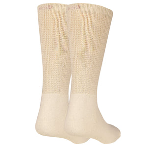 Truform Diabetic Socks for Men and Women, Medical Style Crew Length, Mid Calf Height, 3 pairs