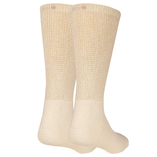 Truform Diabetic Socks for Men and Women, Medical Style Crew Length, Mid Calf Height, 3 pairs