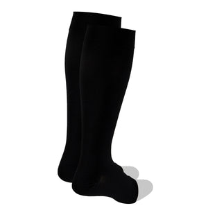 Truform 15-20 mmHg Compression Stockings for Men and Women, Knee High Length, Open Toe