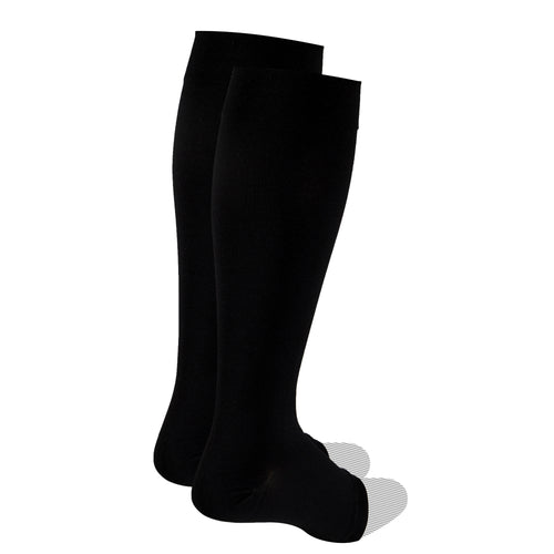 Truform 15-20 mmHg Compression Stockings for Men and Women, Knee High Length, Open Toe