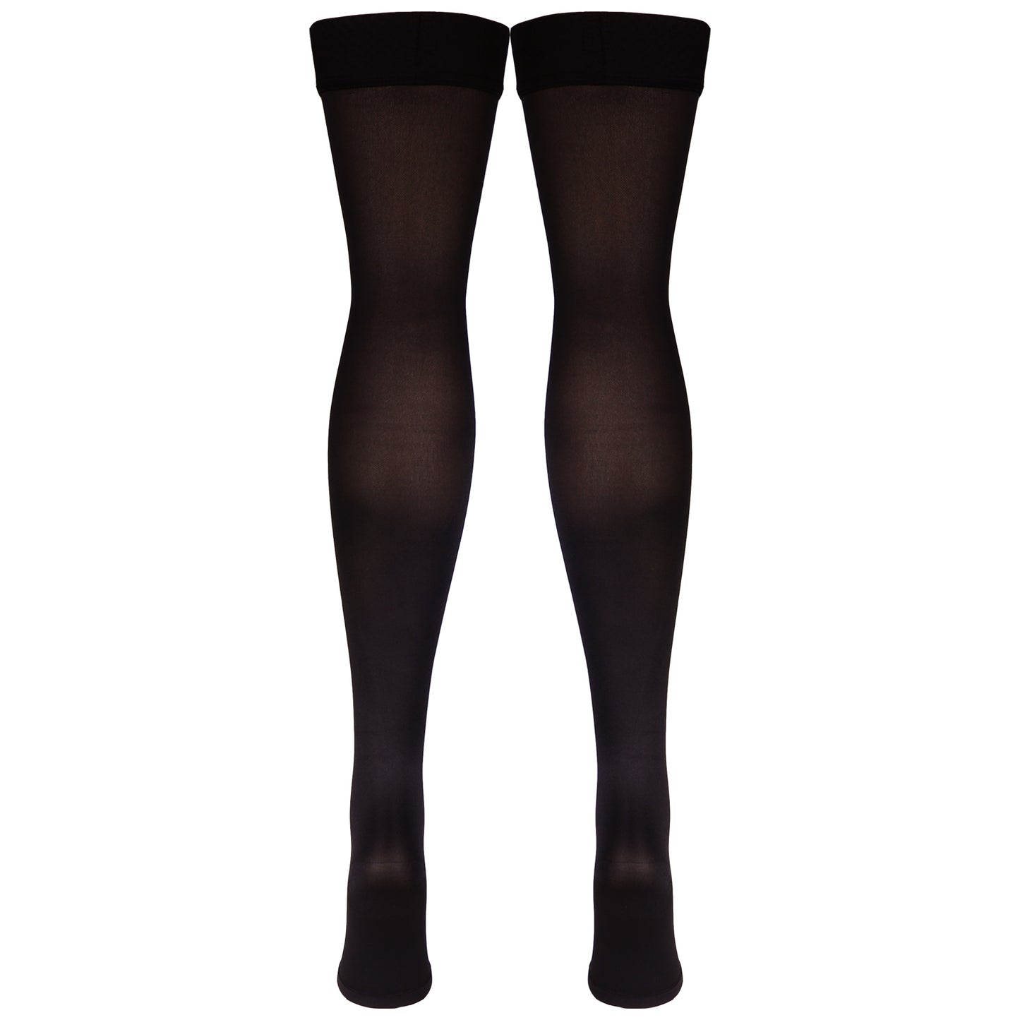Truform Women's Compression Stockings, 20-30 mmHg, Thigh High Length, Open Toe, Opaque