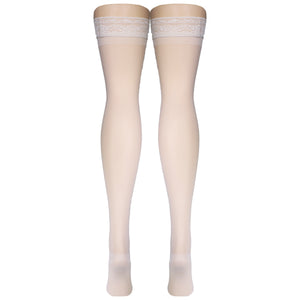 Truform Sheer Compression Stockings, 15-20 mmHg, Women's Thigh High Length, 20 Denier
