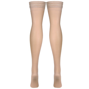 Truform Sheer Compression Stockings, 15-20 mmHg, Women's Thigh High Length, 20 Denier