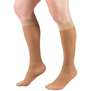 Truform Sheer Compression Stockings, 15-20 mmHg, Women's Knee High Length, 20 Denier