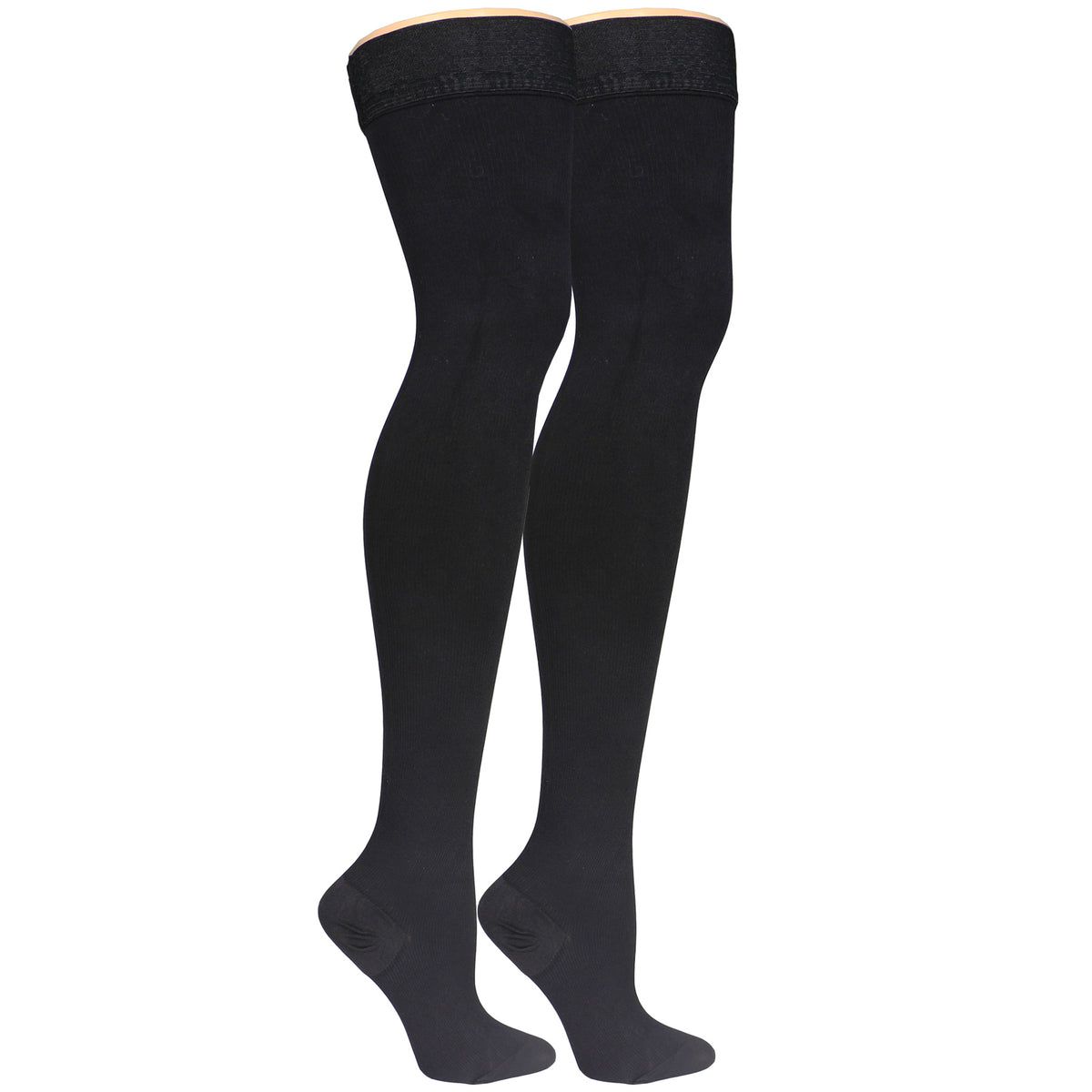 Truform Compression Socks, 20-30 mmHg, Men's Dress Socks, Thigh High Over Knee Length