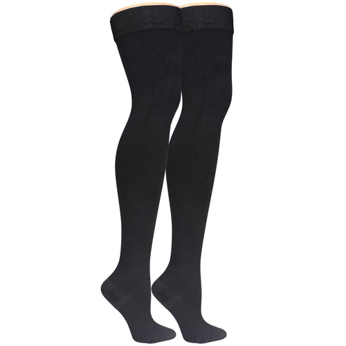 Truform Compression Socks, 20-30 mmHg, Men's Dress Socks, Thigh High Over Knee Length
