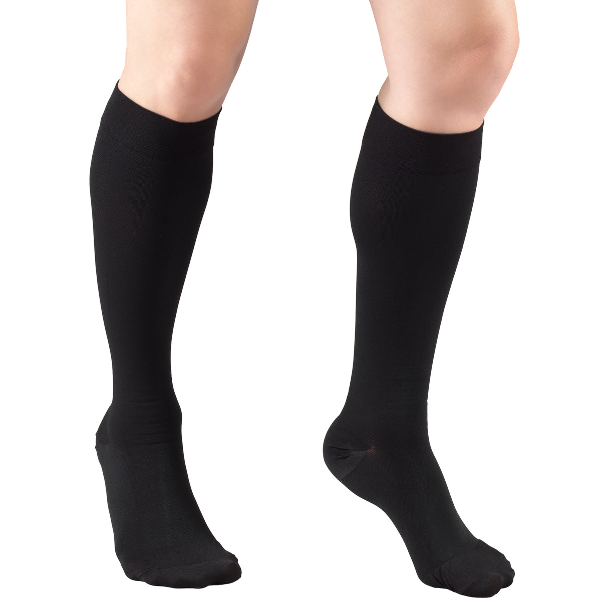 Truform 15-20 mmHg Compression Stockings for Men and Women, Knee High Length, Closed Toe