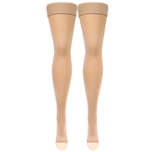 Truform Women's Compression Stockings, 20-30 mmHg, Thigh High Length, Open Toe, Opaque