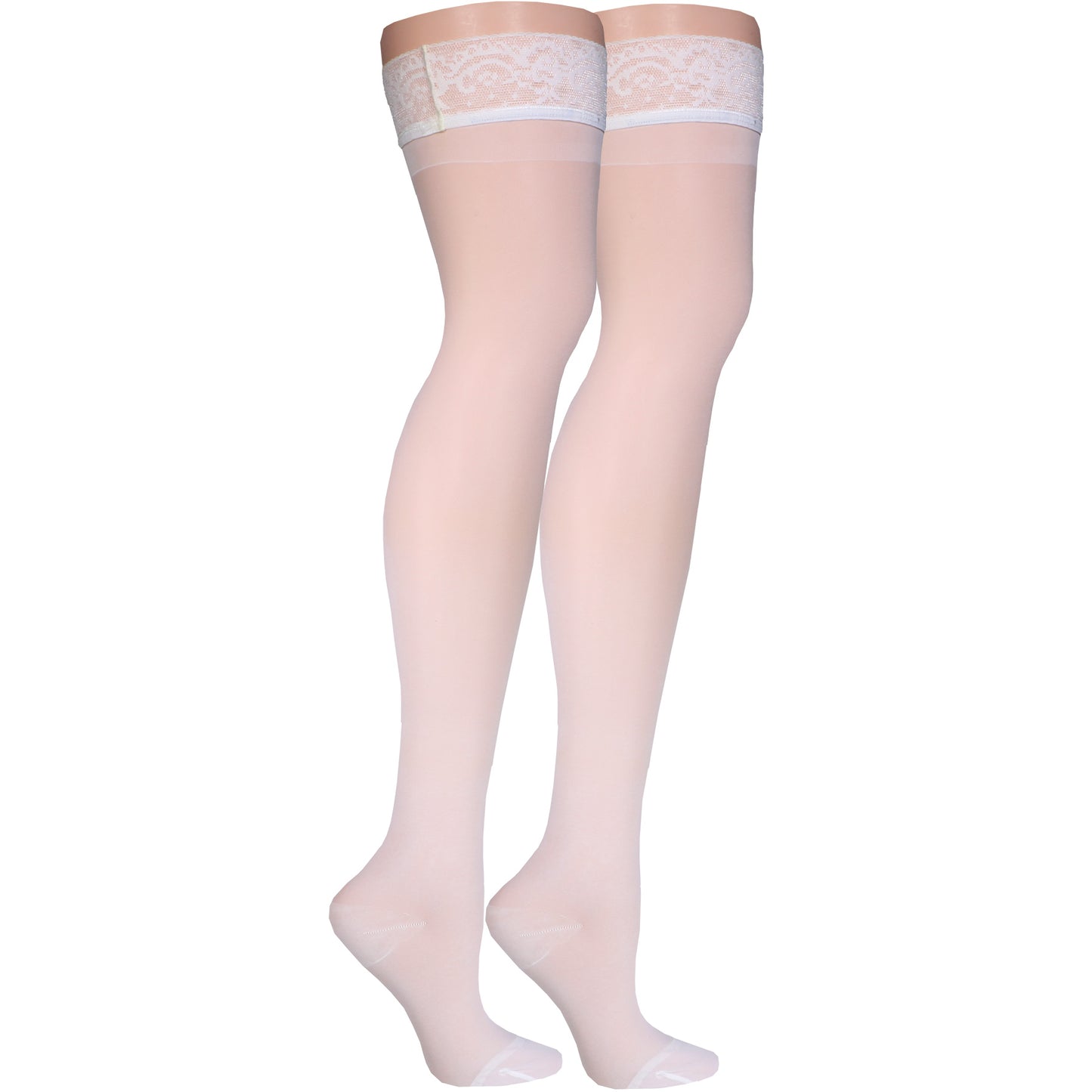 Truform Sheer Compression Stockings, 15-20 mmHg, Women's Thigh High Length, 20 Denier