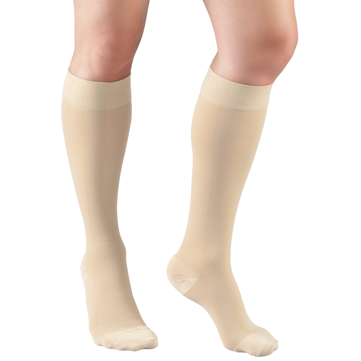 Truform 20-30 mmHg Medical Compression Stockings, Aloe Infused Microfiber, Knee High, Closed Toe