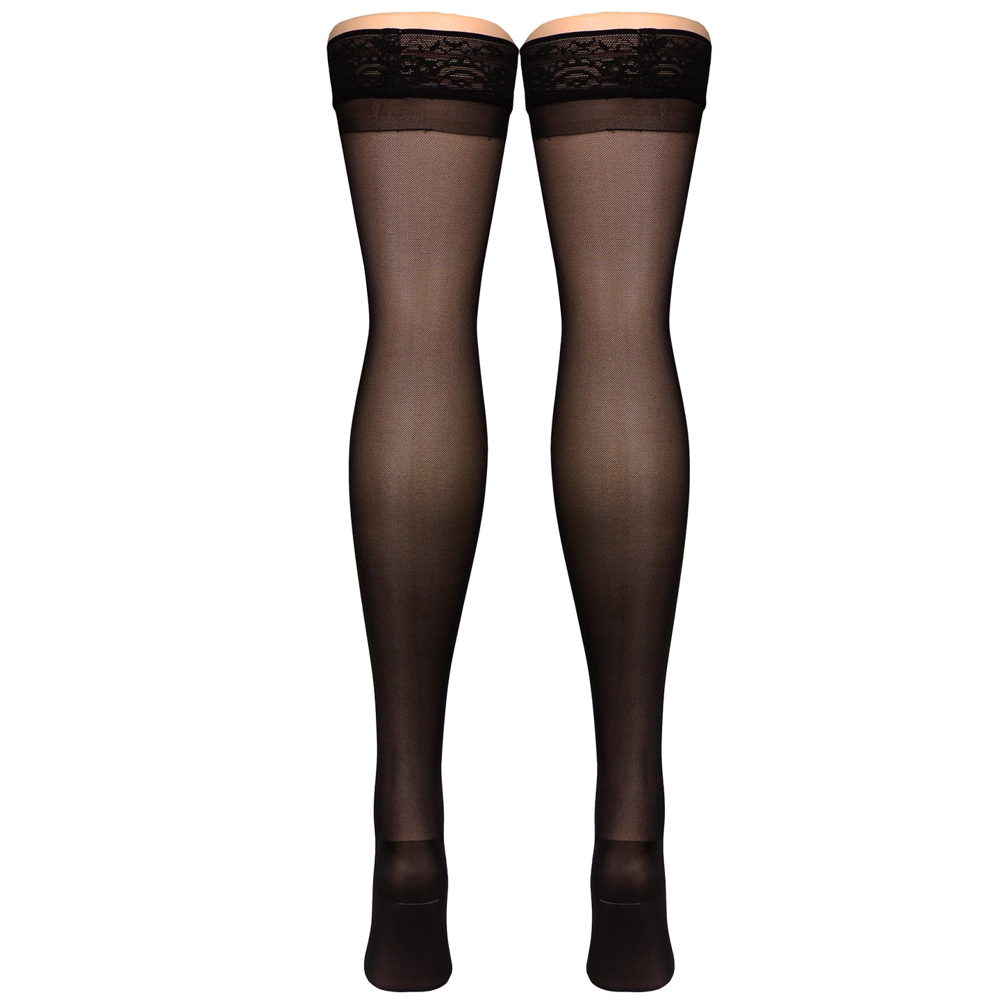 Truform Sheer Compression Stockings, 15-20 mmHg, Women's Thigh High Length, 20 Denier