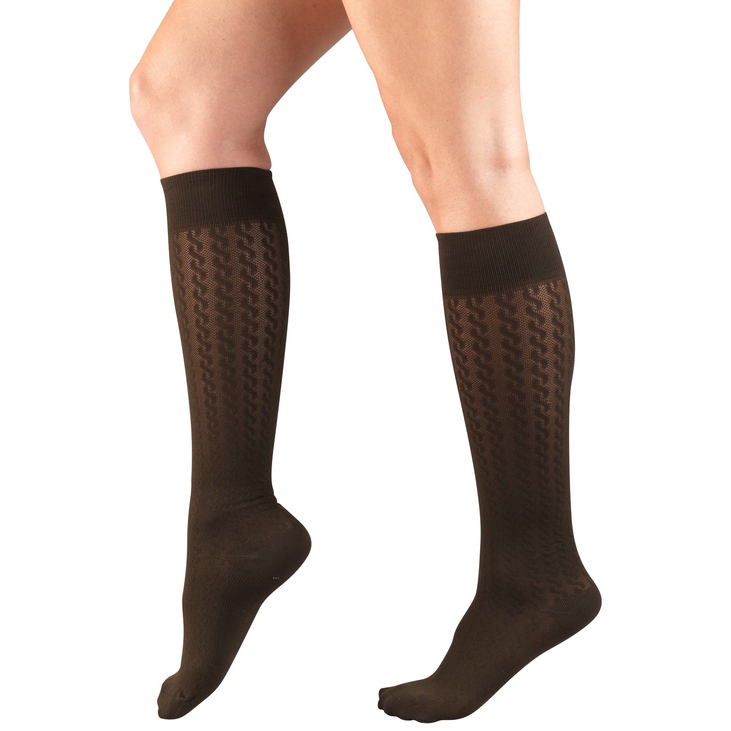 Truform Compression Socks, 15-20 mmHg, Women's Dress Socks, Knee High Over Calf Length