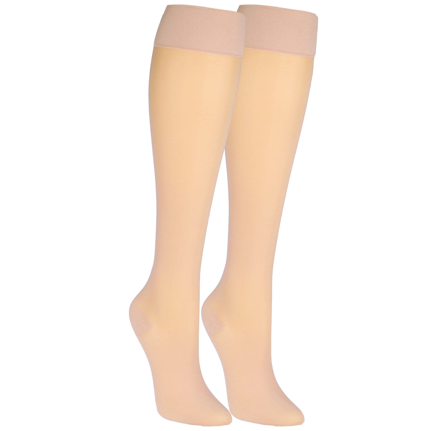 Truform Sheer Compression Stockings, 30-40 mmHg, Women's Knee High Length, 30 Denier